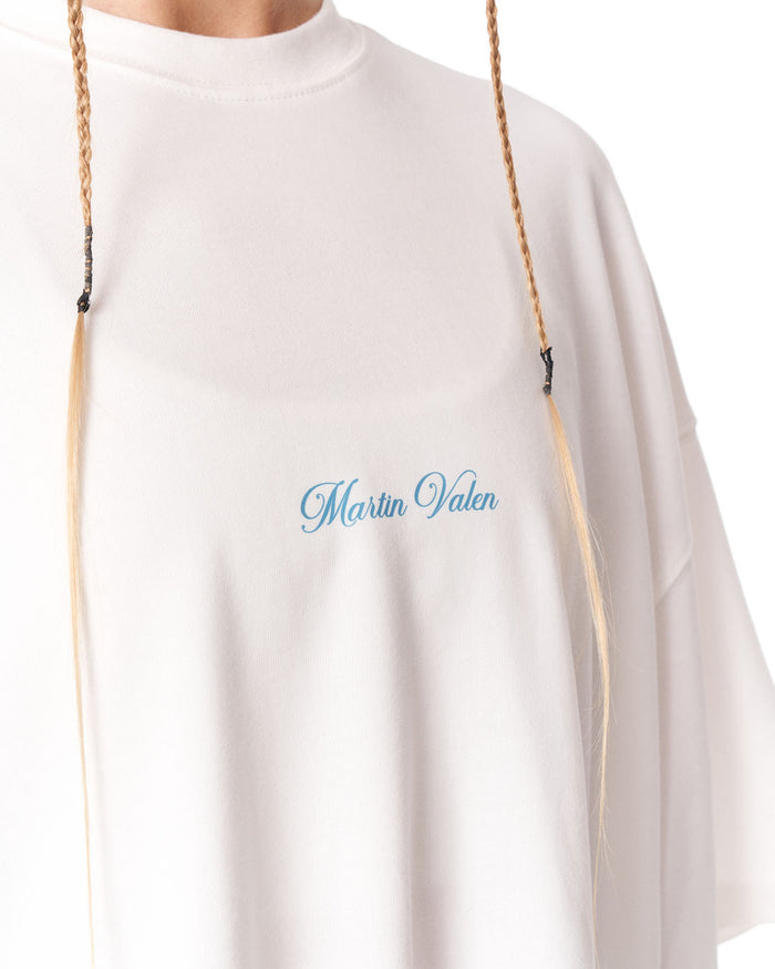 Van Gogh Blossoms Oversized White T-shirt with oversized fit