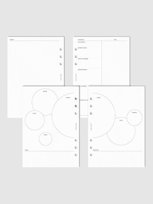 Vision Board Inserts, Cloth and Paper. Digital mockup of inserts.