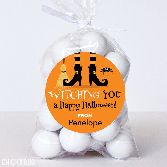 Witch Feet Halloween Stickers