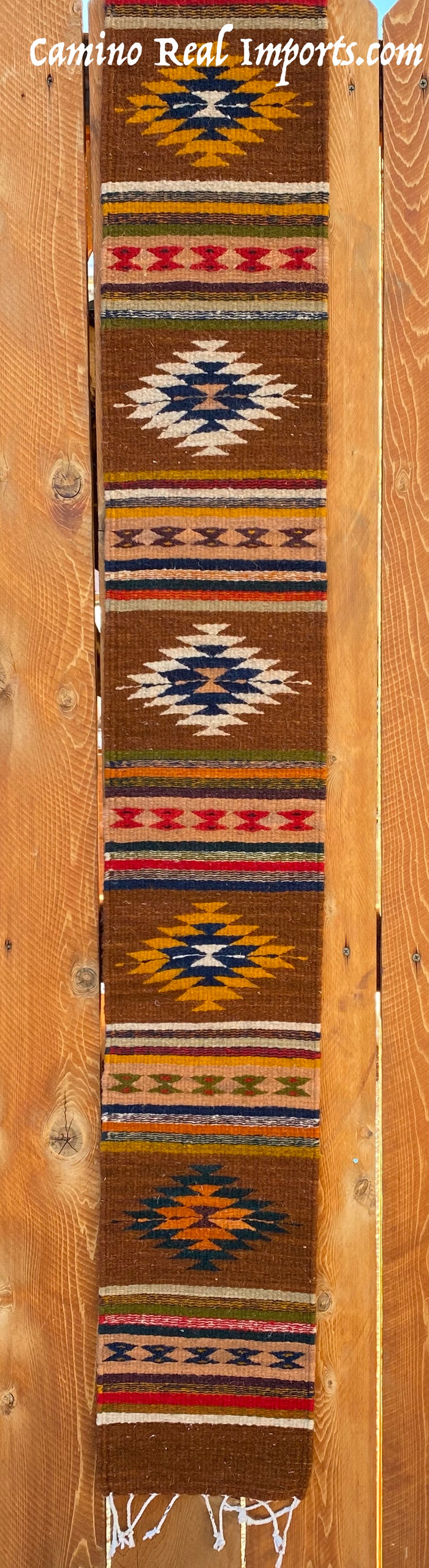 ZAPOTEC RUG 8" X 77" RUNNER WITH SOUTHWESTERN DESIGN  ZRR77-008