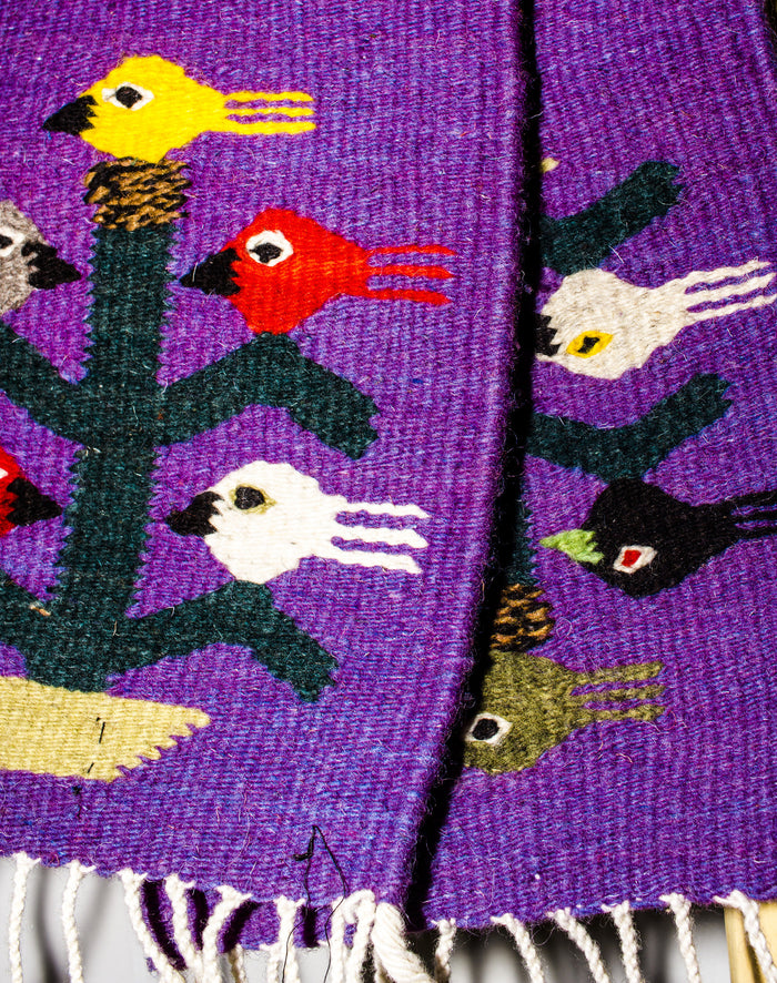 ZAPOTEC RUG 9" X 40" RUNNER TREE WITH BIRDS ZR003