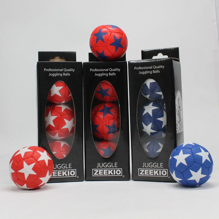 Zeekio Satellite Juggling Ball Set of 3 - Millet filled-67mm-125g - Great Grip - 12 Panel- 3 Ball - YoYoSam